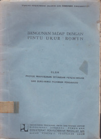 Bangunan Sadap Dengan Pintu Ukur Romyn