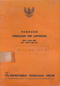 Panduan Pengujian CBR Lapangan