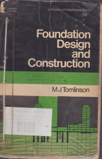 Foundation Design And Contruction Ed.4