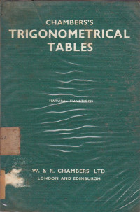 Chambers's Trigonometrical Tables : Natural Functions