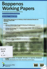 Image of Jurnal Bappenas Working Papers : Tantangan Masa Depan dan Visi Indonesia 2045
Text
Jurnal Bappenas Working Papers: Special issue on initiating an ideal institutional direction for indonesia's vision 2045