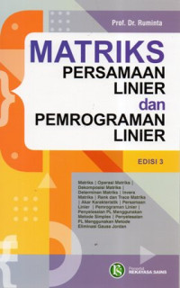 Matriks Persamaan Linier dan Pemrograman Linier