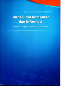 Jurnal Ilmu Komputer & Informasi Vol.9 No. 2