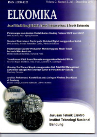 Elkomika: Jurnal Teknik Energi Elektrik, Teknik Telekomunikasi & Teknik Elektronika No.2