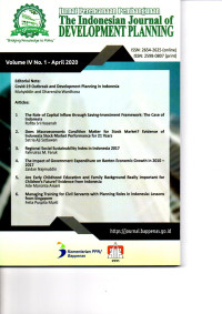 Jurnal Perencanaan Pembangunan:Covid-19 outbreak and development planning Indonesia