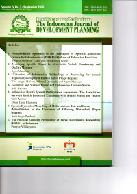 Jurnal Perencanaan Pembangunan: The Indonesian Journal Of Development Planning