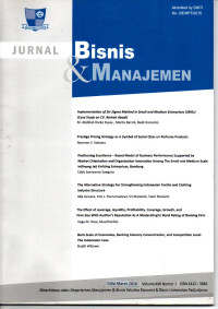 Jurnal Bisnis dan Manajemen Vol. 17 No. 1